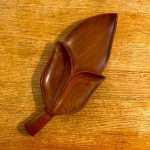 Midcentury leave tray. Beautiful wood.